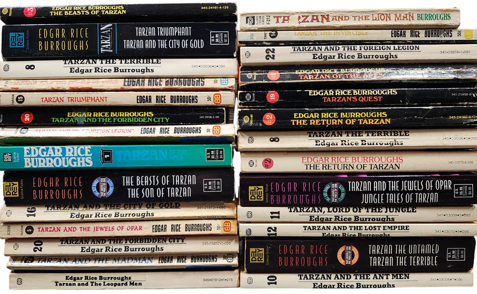 Complete Set Series - Lot of 24 Tarzan books by Edgar Rice Burroughs Jungle Lord - Image 2 of 4