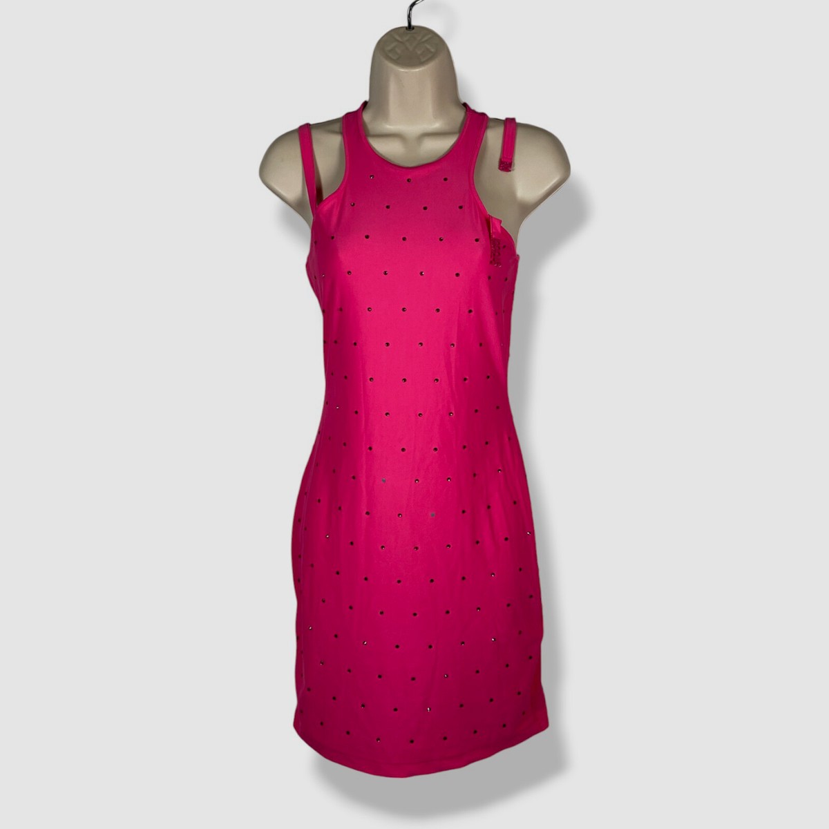ワンピース VERSACE JEANS COUTURE Woman Dress Pink Versace Jeans Couture Women's Pink Embellished Shoulder
