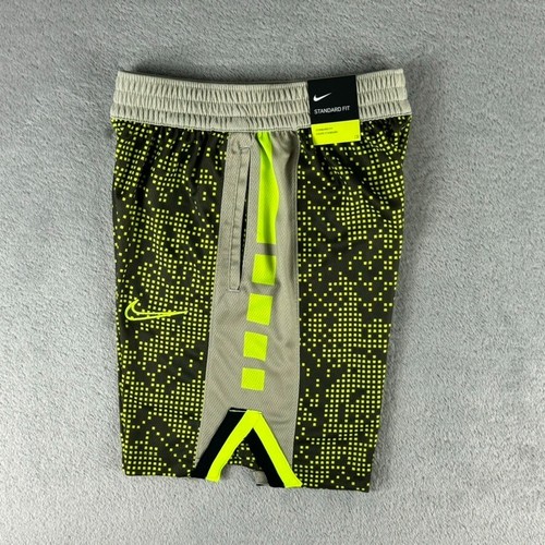 Nike Elite Big Kids Boys Printed Basketball Shorts CZ2760 Olive Green Size M NEW - Picture 4 of 9