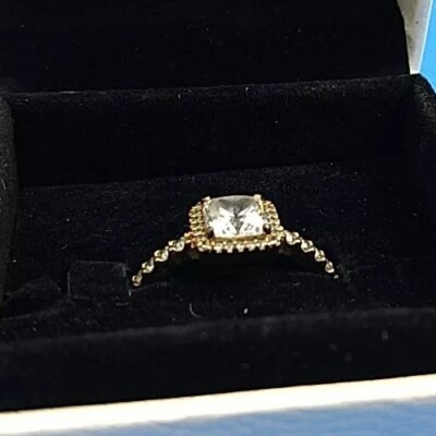 Authentic Pandora Timeless Elegance Ring CZ O ALE R 54