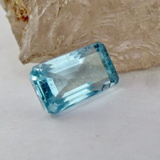 Natural Blue Aquamarine Octagon Cut 13x8mm 8.53 Ct Loose Gem Ring Pendant