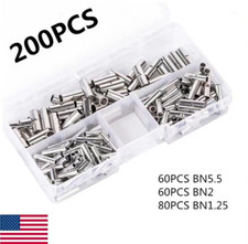 200X Uninsulated Copper Butt Wire Connector Crimp Terminals AWG 22-10 Kit 3 SIZE