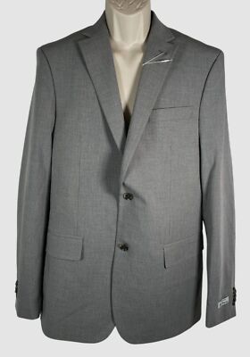Ben Sherman Men's Gray Pinstripe Skinny-Fit Jacket Pants 2-Piece Suit Size 40L