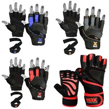 Weight Lifting Gym Gloves Workout Training Bodybuilding Exercise Leather Gloves