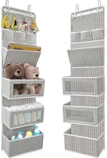 Over The Door Hanging Storage Organizer 5-Shelf Large capacity