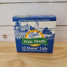 Wide Mouth 12 Dome Lids White Protective Inner Coating For Mason Canning Jars