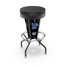 NCAA - Lighted Memphis Swivel Bar Stool College Team Logo