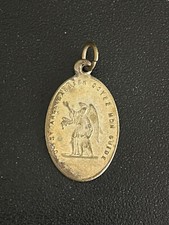 ALTE RELIGIÖSE MEDAILLE SCHUTZENGEL SEI MEIN FÜHRER DÜNKIRCHEN