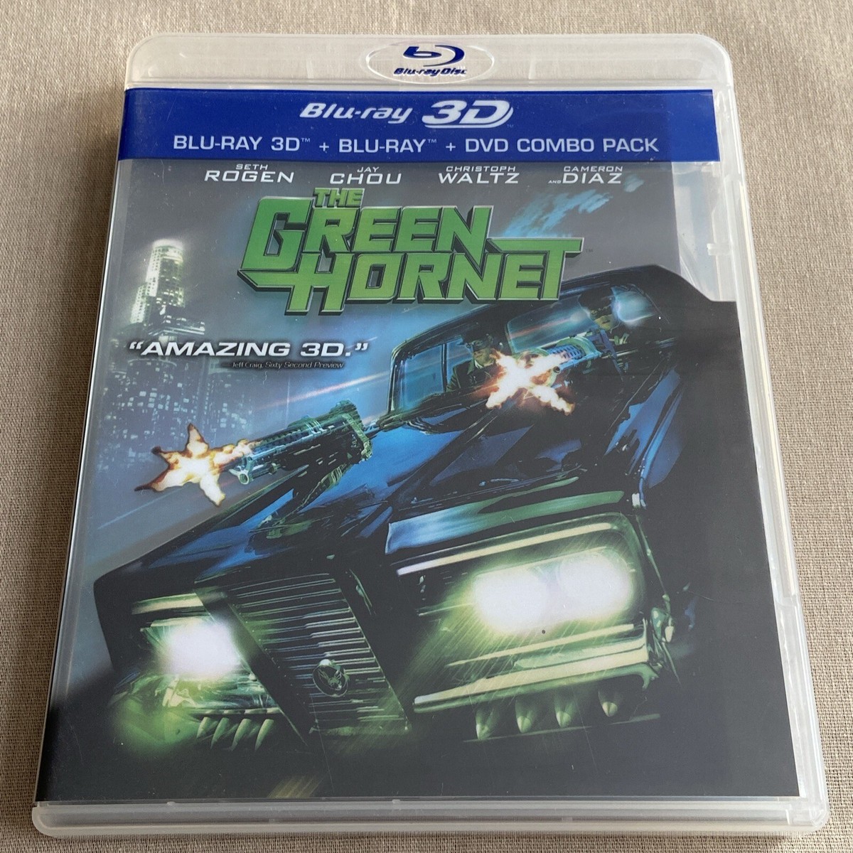 The Green Hornet (3D, Blu-ray, DVD 3-Disc Set 2011) Superhero