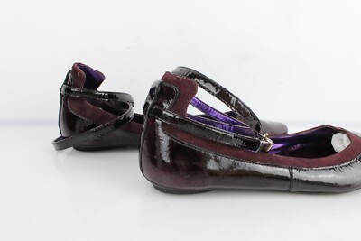 Ballerines San Marina En Cuir Verni Prune - Taille 37 EU - Occasion Très Bon état - Fabriqué Brésil