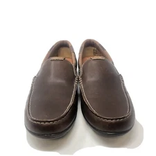 CLARKS MENS LEATHER SHOES XL (EXTRA LIGHT) CASUAL LOAFER SLIP-ON SIZE 9.5