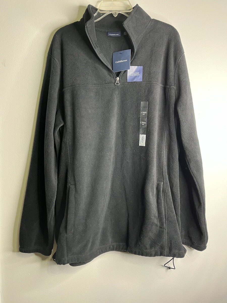 Croft & Barrow Full Zip Up Fleece Jacket LT Black Soft  display picture 1