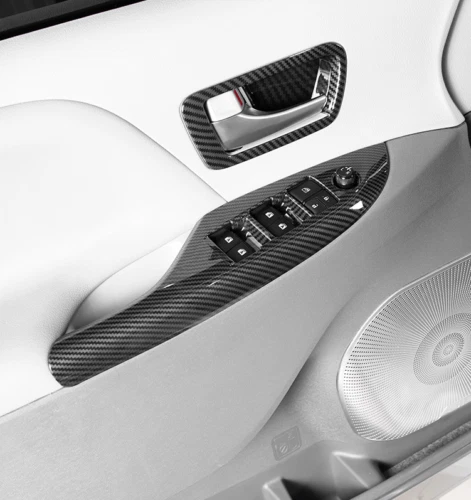 For Toyota Sienna 2015-2020 Carbon Fiber Window Lift Lock Switch Cover trim 4X Foto 3 de 4
