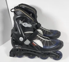 2XS Comfort Flex Hyper Shell Adult Roller Skates Blades Size 11 Black Blue