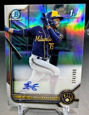 2022 Bowman Chrome #CPA-LE Larry Ernesto Refractor Auto /499 Brewers