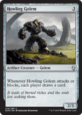 4 Howling Golem - M-NM - Dominaria - SPARROW MAGIC - mtg 4x x4 U