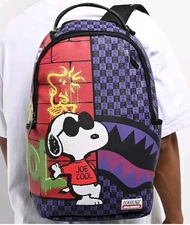 Sprayground x Peanuts Joe Cool Snoopy Backpack Limited Edition Vegan Leather 