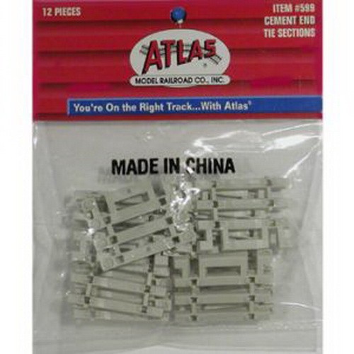 Atlas 0599 HO Scale Beton End Tie Sections (Pack of 12) | Zustand: New
