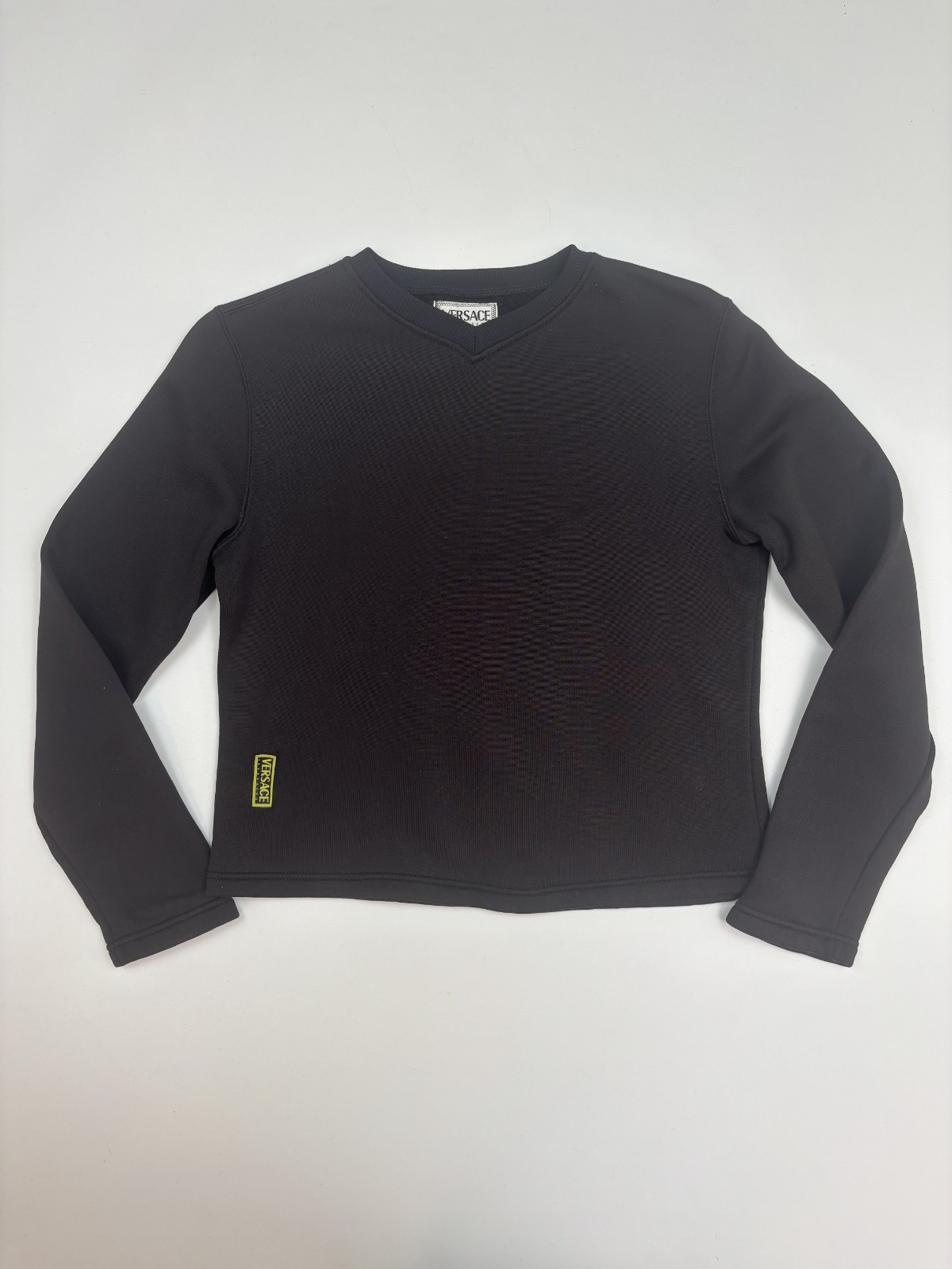 Vintage Versace Intensive Shirt Womens XSmall Black Long Sleeve Tee