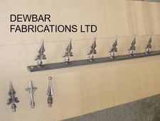 Security Fence Top Wrought Iron Railhead Decorative Bar - Wall Gate top - 1000mm