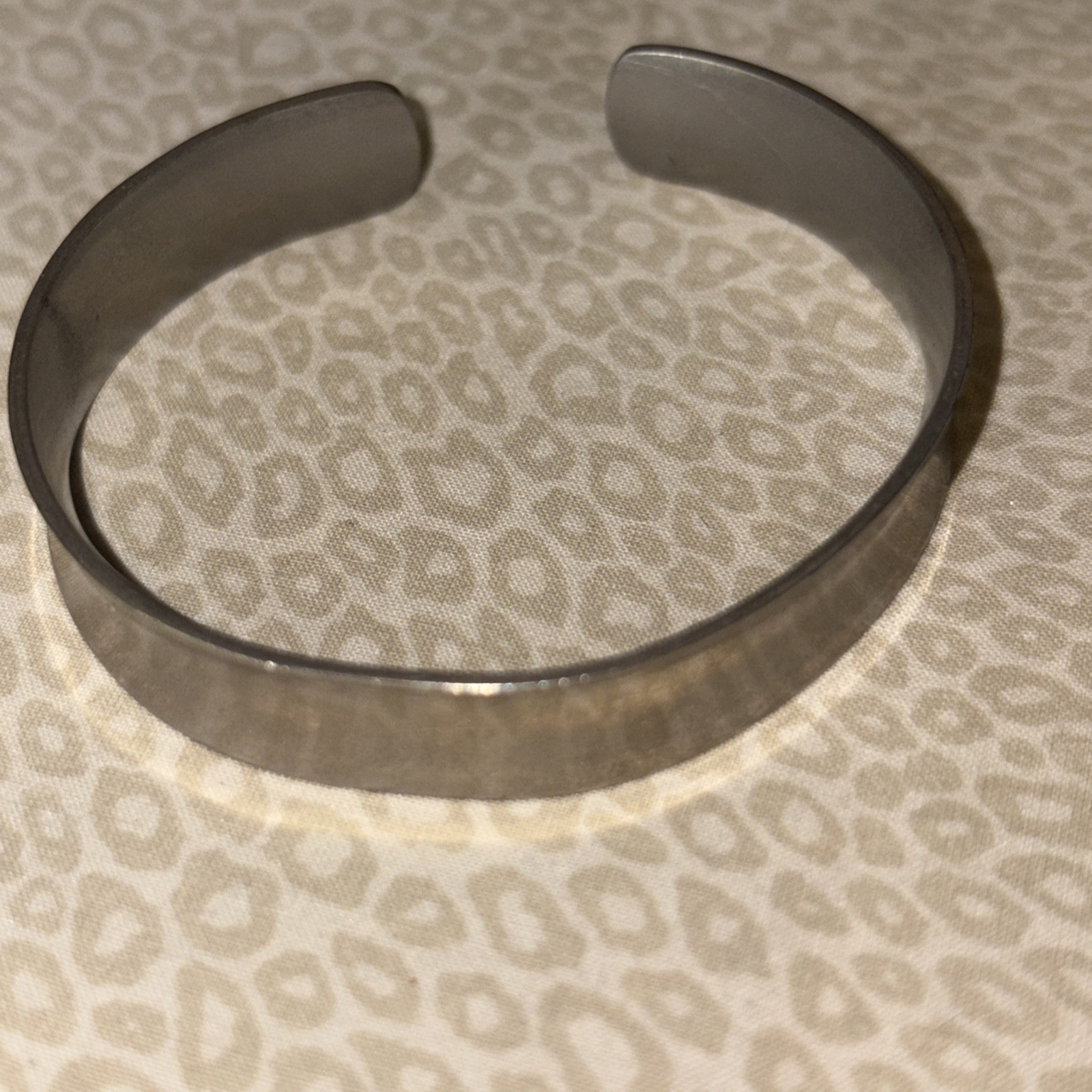 Vintage Stainless Steel Cuff Bracelet Minimal Design Unadorned Band.