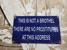 VINTAGE BROTHEL PORCELAIN SIGN RARE OLD GENTELMENS CLUB BAR HOUSE LONDON ENGLAND