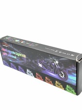 Hybkler 8pcs Rgb Motorcycle Led Light Kit App Control Remote Harley Honda Atv