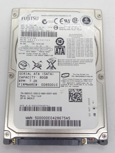 FUJITSU ***MHZ2080BJ*** 80GB SATA HDD Notebook 2,5 ZOLL #NFP1823