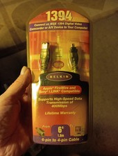 Belkin, IEEE 1394, 6  , 6-pin to 4-pin, Digital Video Cable, i.LINK FireWire