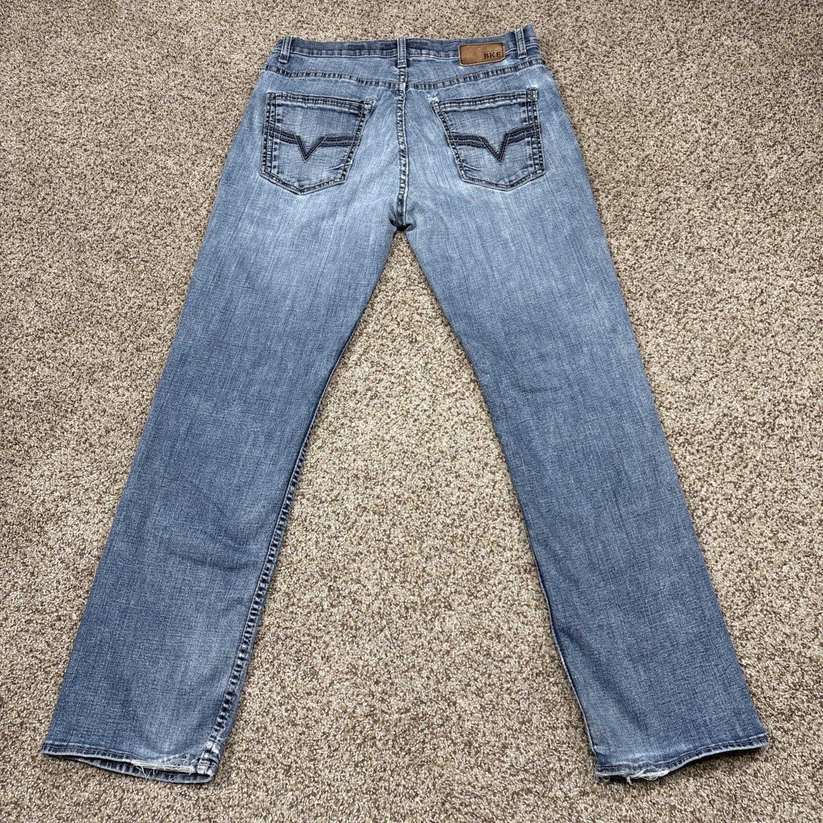 BKE Tyler Jeans Mens 34 Straight Leg Blue Actual (32x31) - View 13