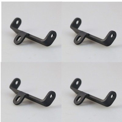 4PCS Black Steel U-Shaped Brackets for Shelving Mount Conversion Hardware