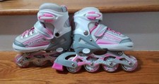 20210927 KUXUAN SKATES GIRLS ROLLER SKATES LIGHT UP, SIZE SMALL, 10C-13C - PINK