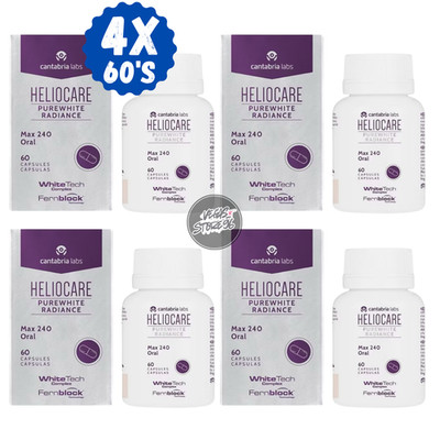4X HELIOCARE PureWhite Radiance MAX240 60 Caps Anti Melasma White Skin Radiance
