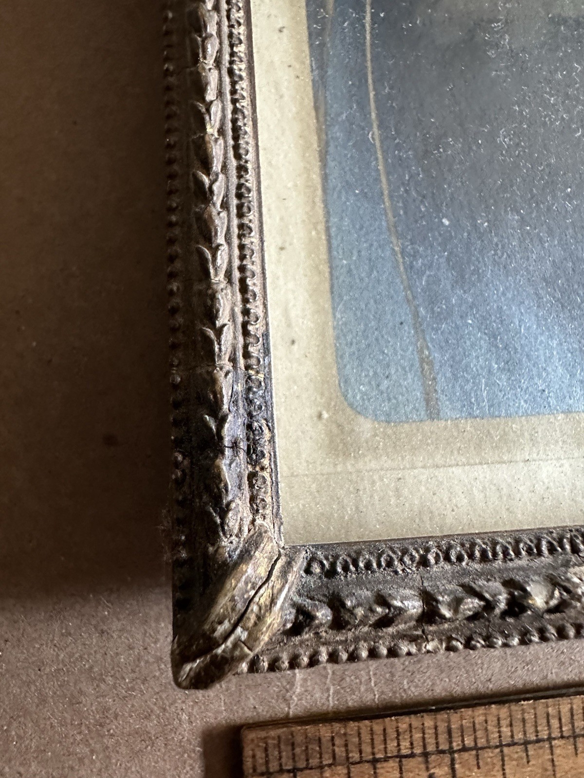 Antique Ornate Easel Stand Picture Frame Fits 4.5”x6.75” Art Nouveau Decoration 