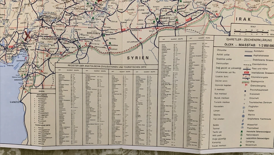 Alte Straßenkarte Türkei 1 : 2 850 000 Min. 35 Jahre alt - Image 4 of 4