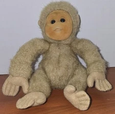 Hosung Little Monkey Lost Plush Soft Toy Vintage 1997 Little Tan Brown 6”