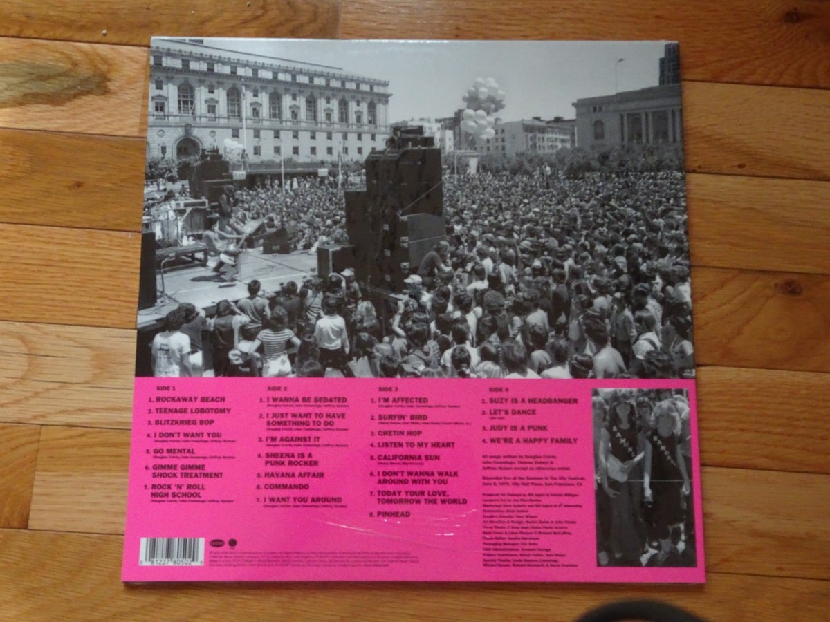 New The RAMONES Live San Francisco 1979 PINK VINYL 2LP Record