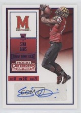 2016 Panini Contenders Draft Picks College Ticket Blue Foil Sean Davis Auto z5i