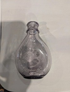 "Rare" 1890s Columbia Nursing Bottle  Wood and  Son Portland Maine Druggist 