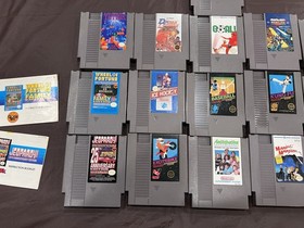 Nintendo NES-101 Top Loader Console Bundle Tested Working W/ 16 Games