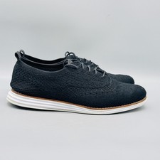 Cole Haan Shoes Womens 9 Black Knit OriginalGrand Stitchlite Wingtip Oxford