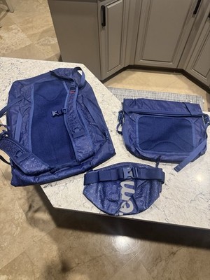 SUPREME WATERPROOF REFLECTIVE SPECKLED BACKPACK, SHOULDER BAG AND