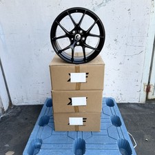 Set Of 4 New Satin Black Wheels Rims 19x9.5 5x114.3 Bbs Style Fits Lexus Honda Set Of 4 New Satin Black Wheels Rims 19x9.5 5x114.3 Bbs Style Fits Lexus Honda