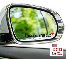 I Love You Drive Safe Mirror Sticker Upgrade 3X I Love You Drive Safe Black Red