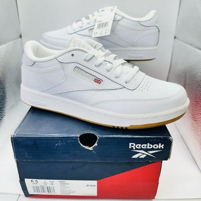 Reebok Club C Junior  White/Gum-INT  Tennis Shoe (BS6168) | Size 6.5