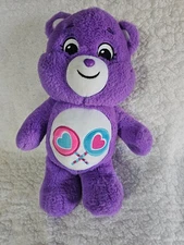 2020 Care Bears Purple Plush Stuffed Toy Hearts So Soft Basic Fun 14" Lollipop