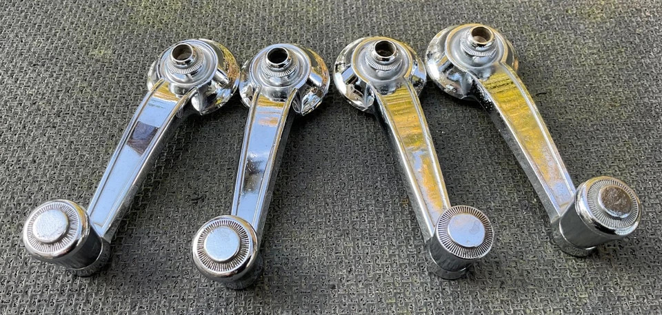 1965-67 = PLYMOUTH-DODGE-CHRYSLER = JUEGO DE 4 MANIVELAS DE VENTANA INTERIOR OEM = #2765455 Foto 2 de 4