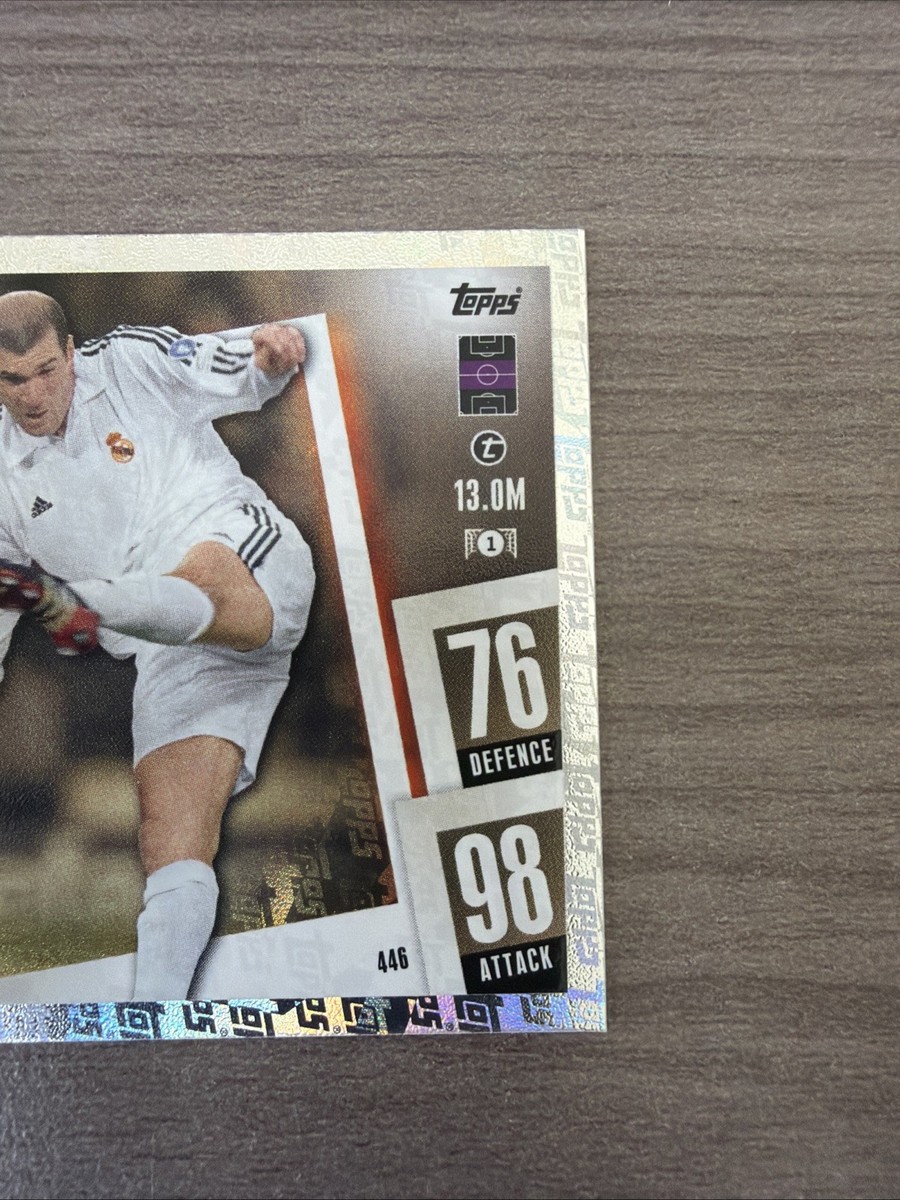 Topps Match Attax 2023 2024 Zinedine Zidane Legandary Moment - Tarjeta de intercambio Topps Match Attax 2023 2024 Zinedine Zidane Legandary Moment - Tarjeta de intercambio