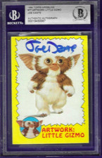 JOE DANTE DIRECTOR SIGNED 1984 TOPPS GREMLINS #77 BECKETT BAS BGS AUTOGRAPH AUTO