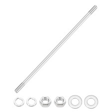 1Set M12x350mm Double Ended Stud Screws,304 Stainless Steel Rod with Nut Washer